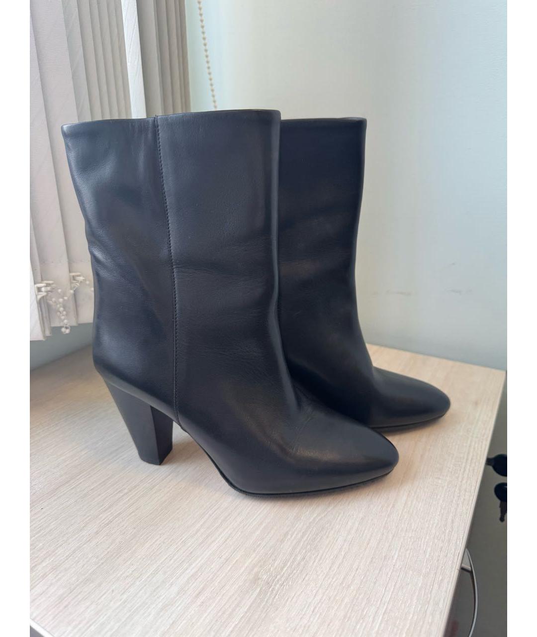 ISABEL MARANT Черные кожаные ботильоны, фото 5