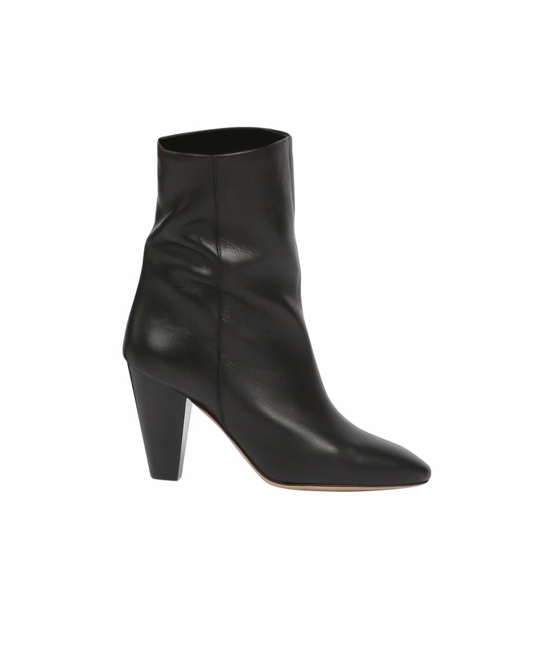 ISABEL MARANT Черные кожаные ботильоны, фото 1
