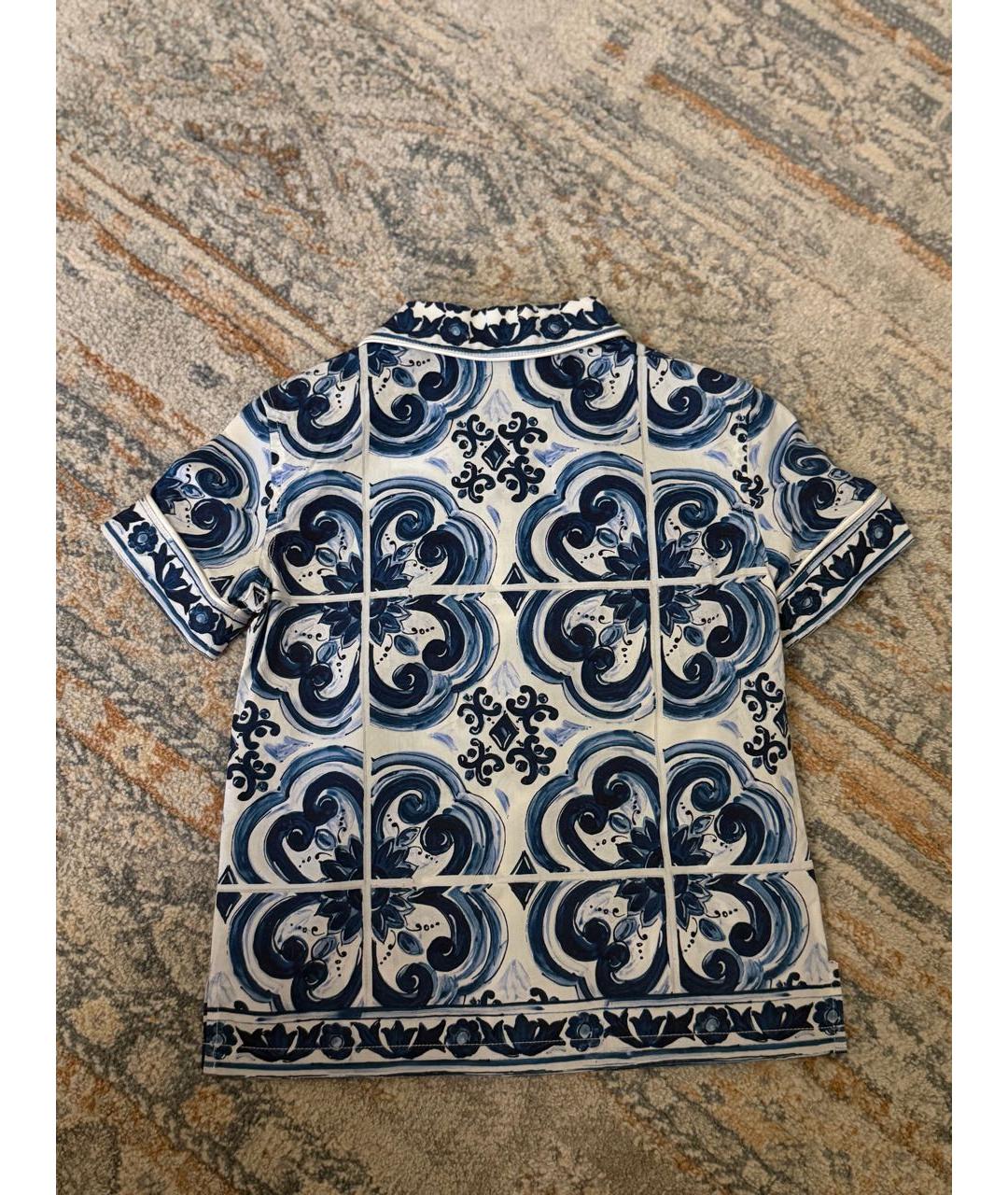 DOLCE&GABBANA Синяя хлопковая детская рубашка, фото 2