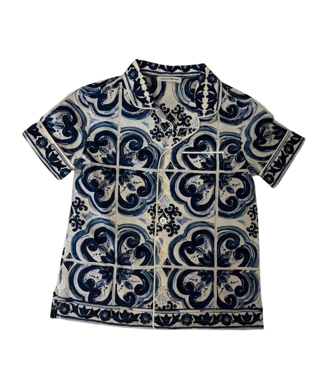DOLCE&GABBANA Синяя хлопковая детская рубашка, фото 1