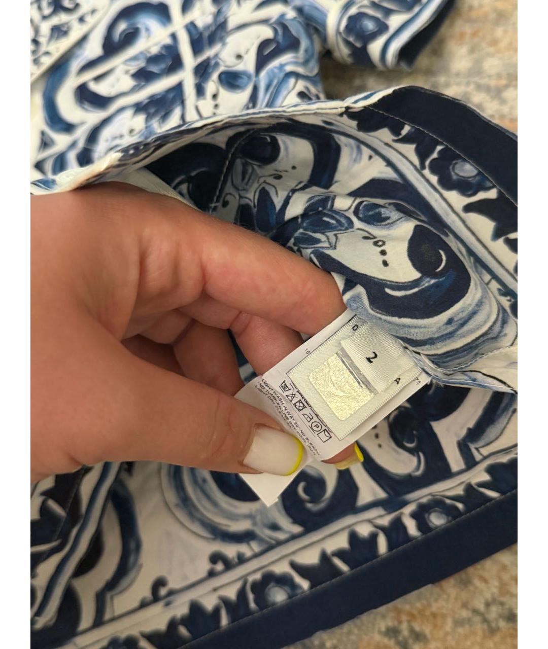 DOLCE&GABBANA Синяя хлопковая детская рубашка, фото 4