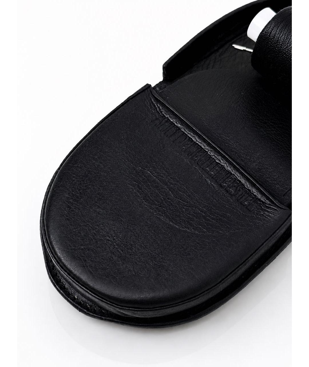 ANN DEMEULEMEESTER Черный кожаный кошелек, фото 6