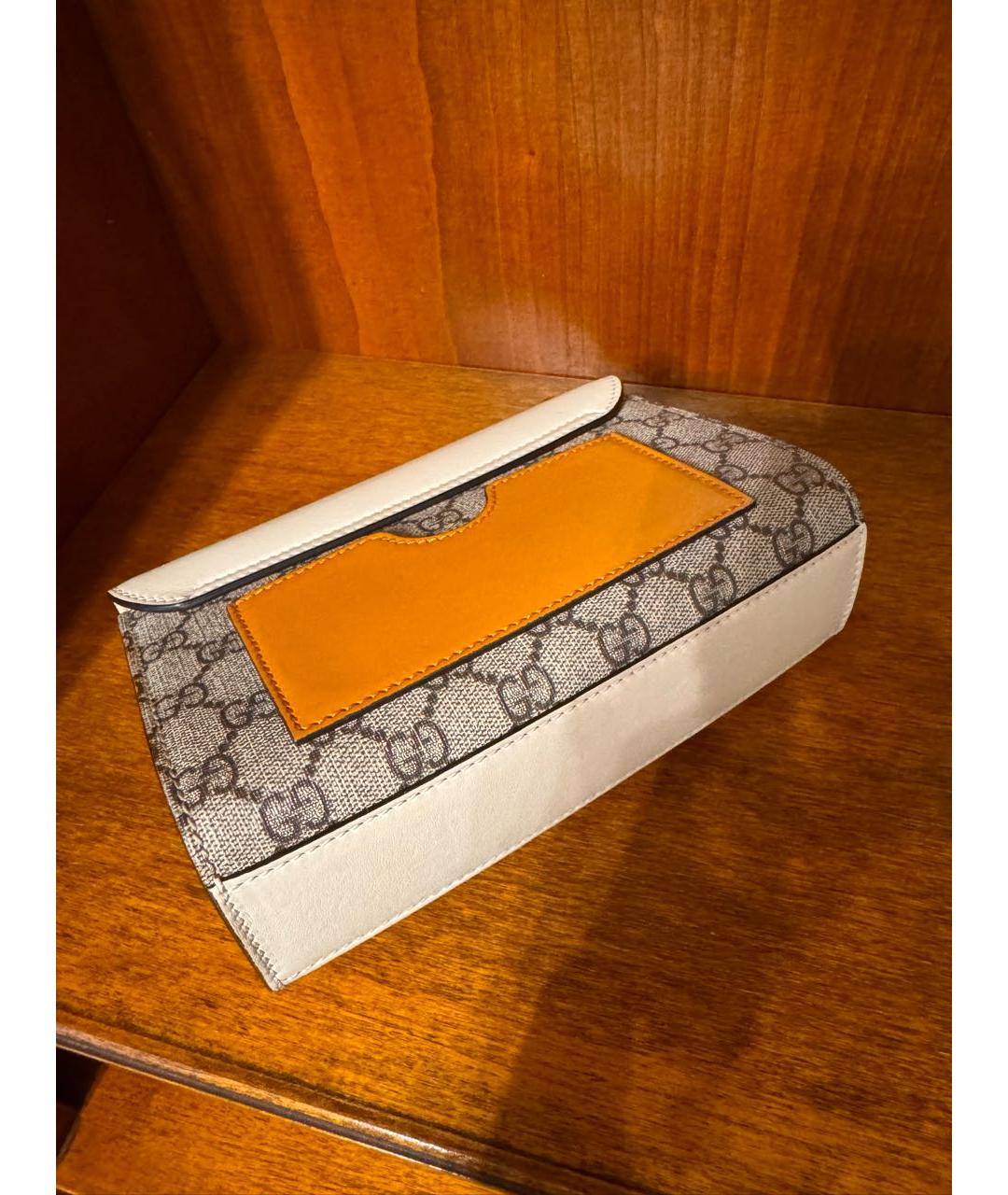 GUCCI Бежевая кожаная сумка через плечо, фото 3