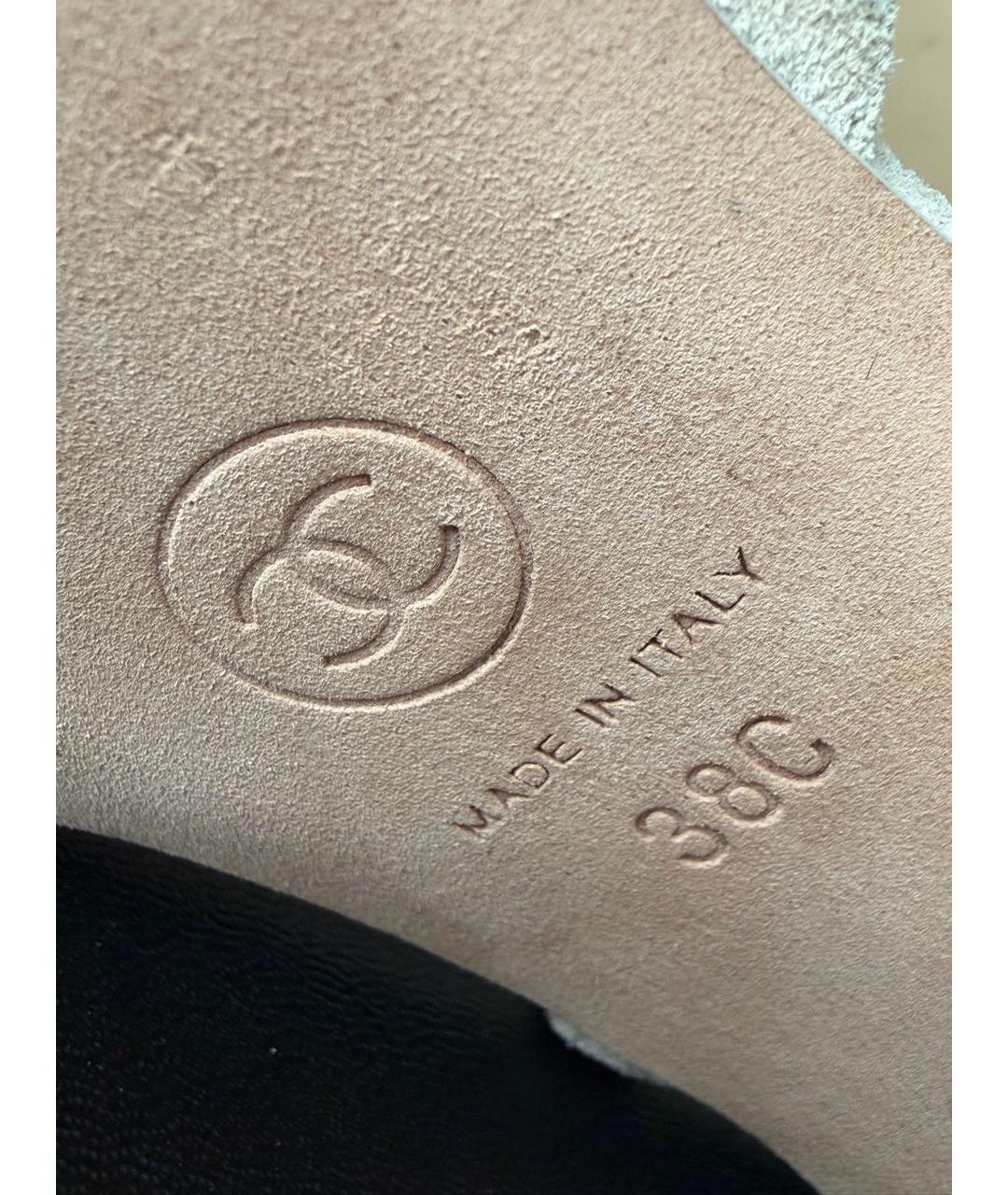 CHANEL Бежевые замшевые туфли, фото 7