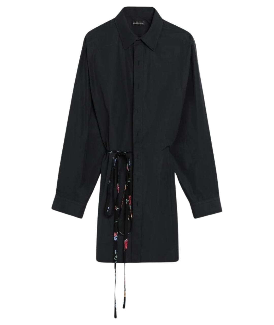 BALENCIAGA Черное хлопковое повседневное платье, фото 1