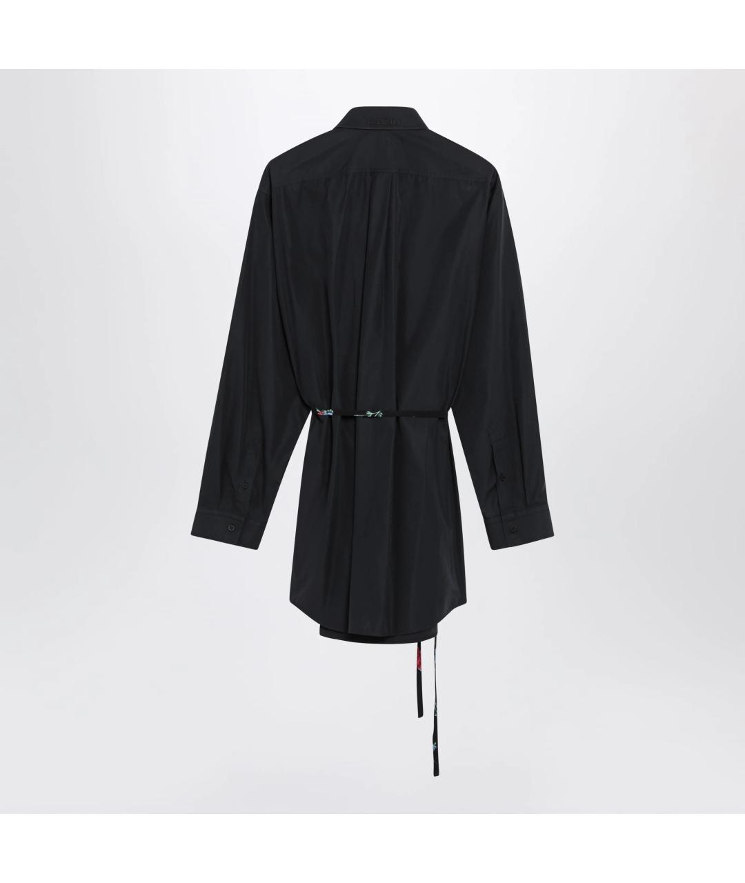BALENCIAGA Черное хлопковое повседневное платье, фото 2