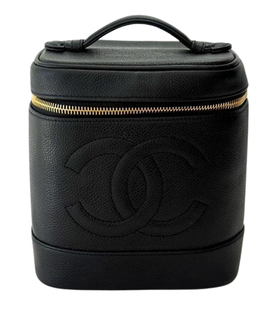 CHANEL Черная кожаная косметичка, фото 1