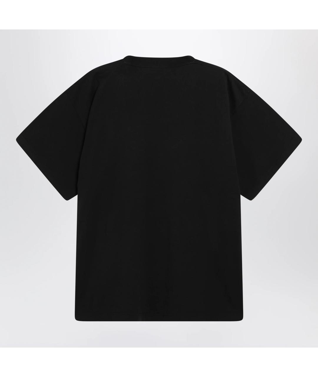BALENCIAGA Черная хлопковая футболка, фото 2