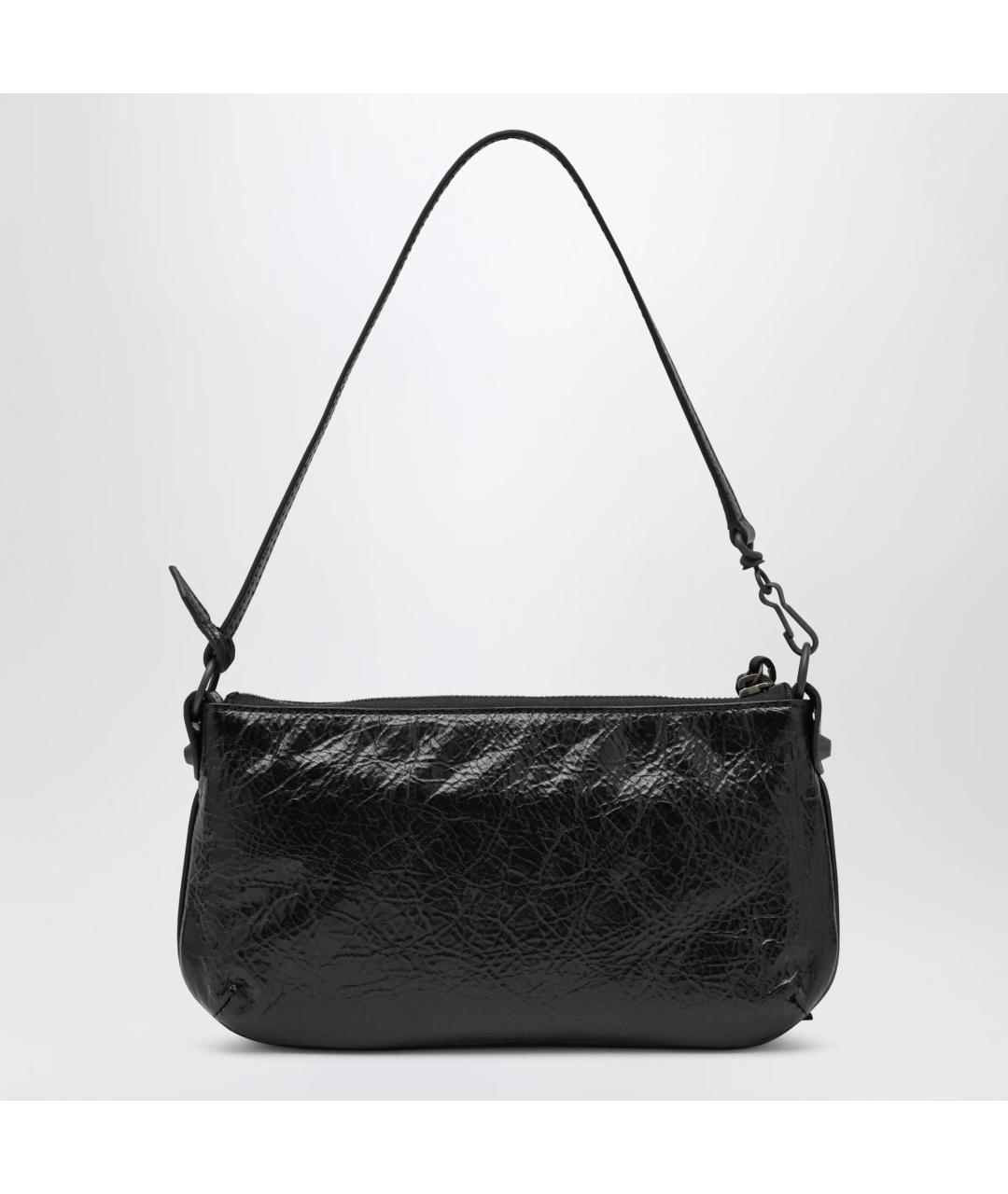 BALENCIAGA Черная кожаная сумка через плечо, фото 2
