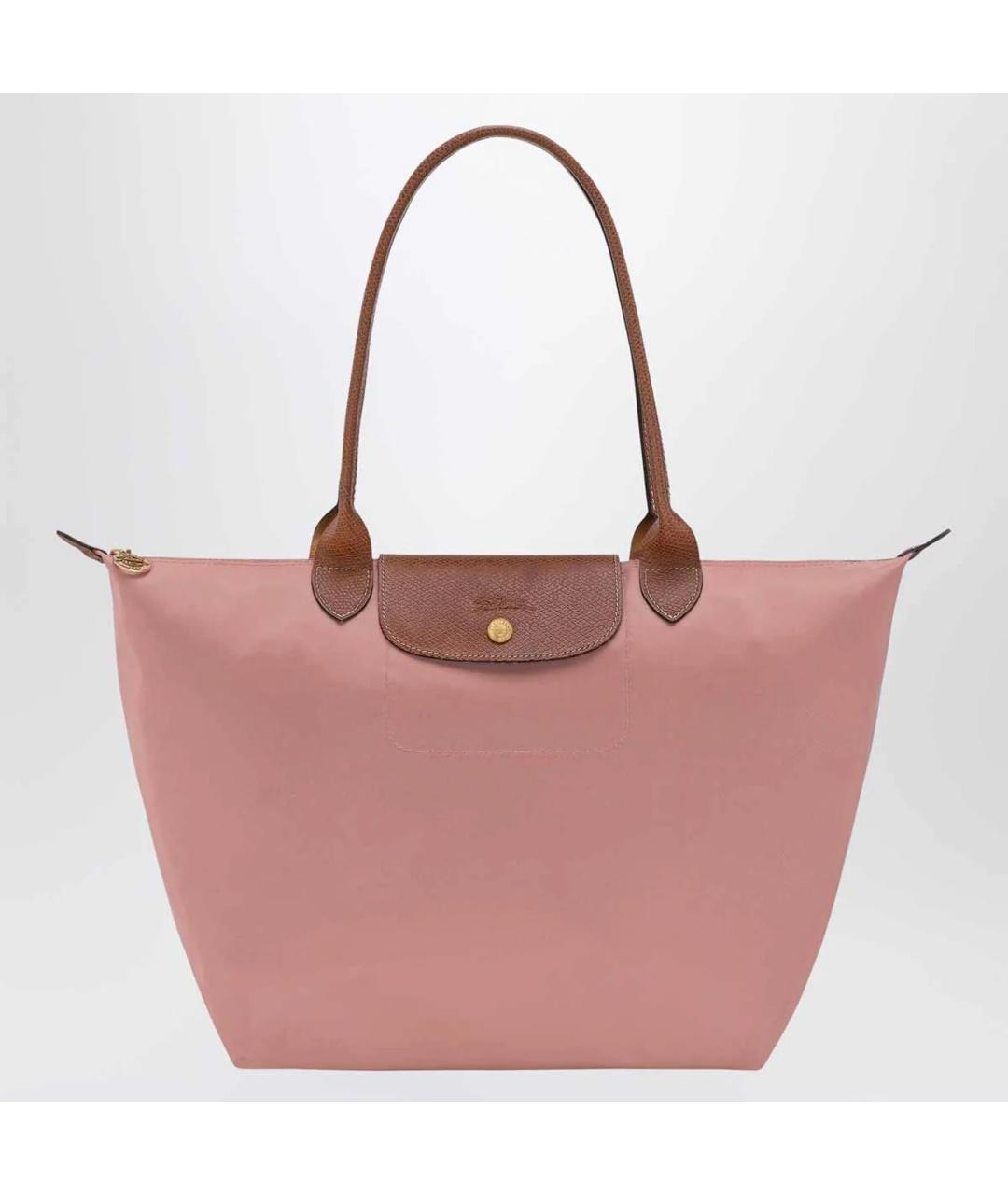 LONGCHAMP Розовая тканевая сумка тоут, фото 3