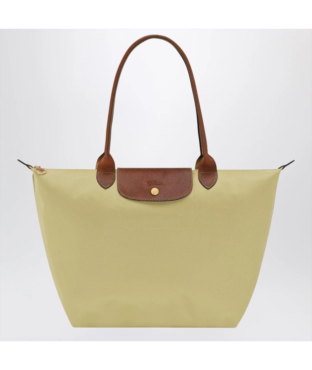 LONGCHAMP Зеленая тканевая сумка тоут, фото 3