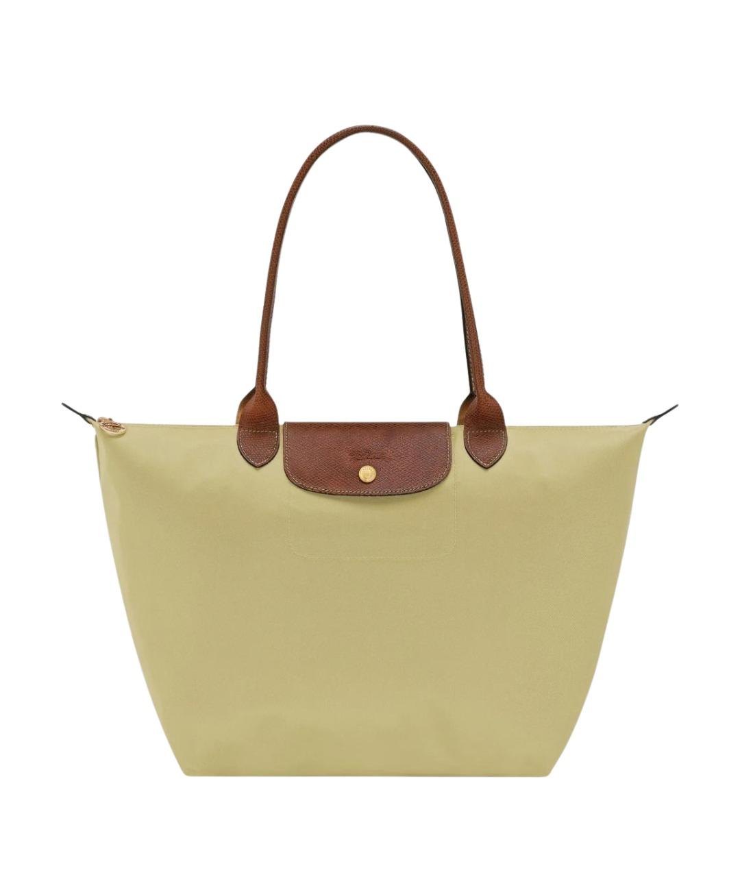 LONGCHAMP Зеленая тканевая сумка тоут, фото 1