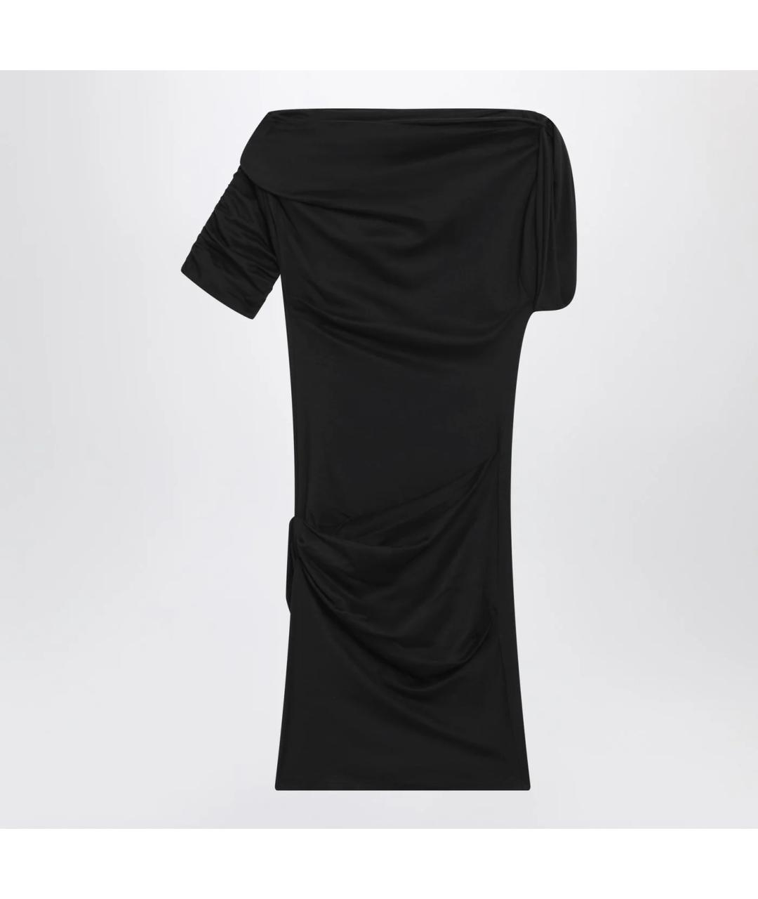 JACQUEMUS Черное хлопковое коктейльное платье, фото 3