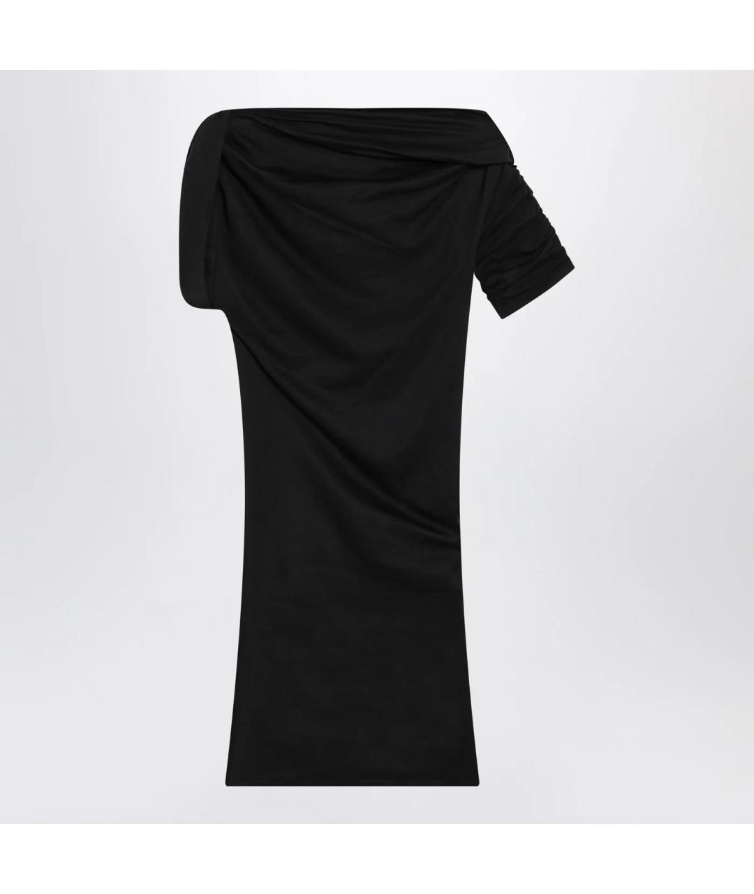 JACQUEMUS Черное хлопковое коктейльное платье, фото 2
