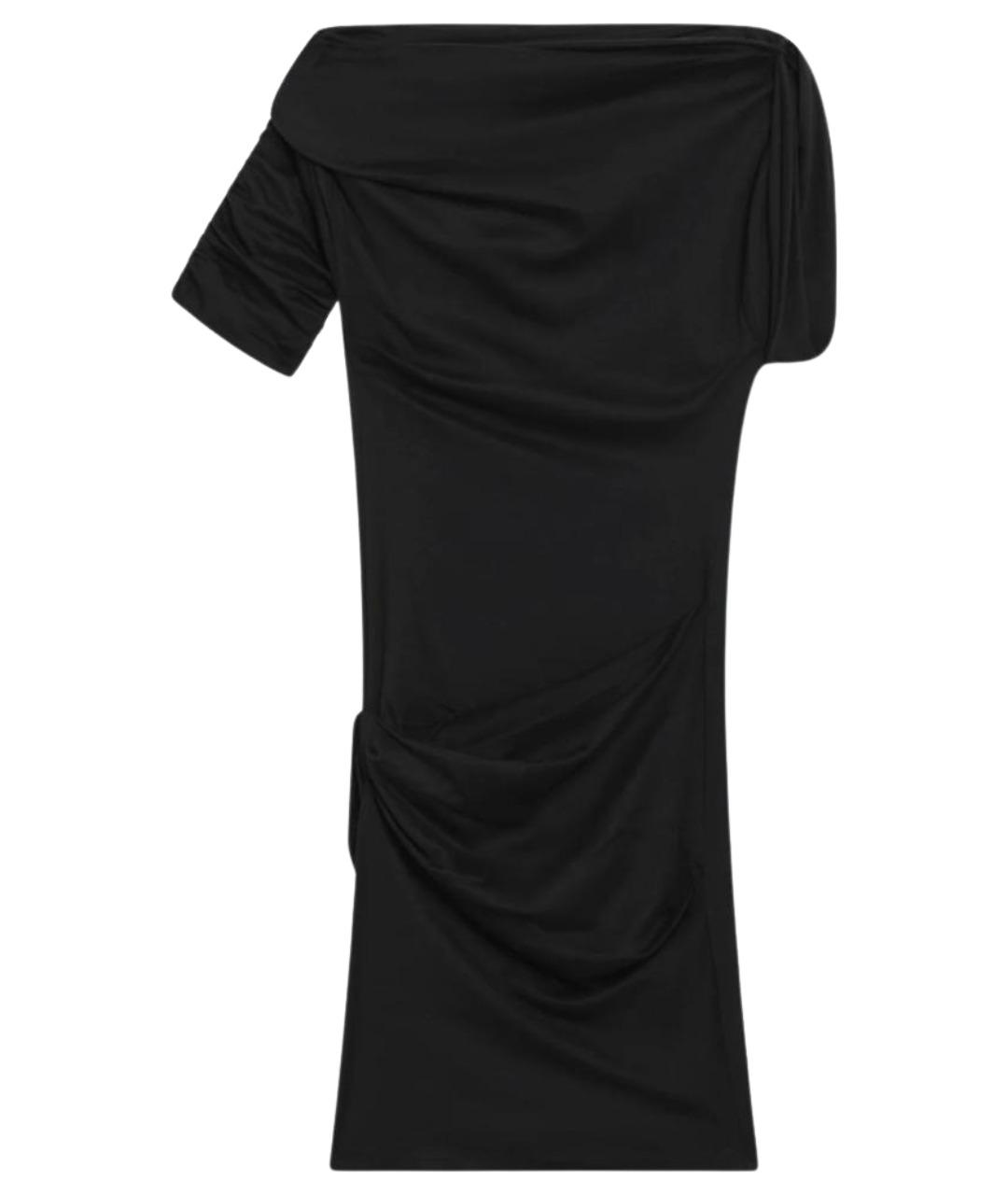 JACQUEMUS Черное хлопковое коктейльное платье, фото 1