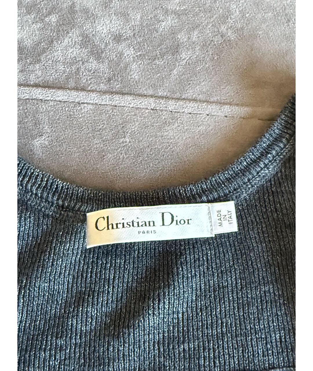 CHRISTIAN DIOR Темно-синяя майка, фото 4
