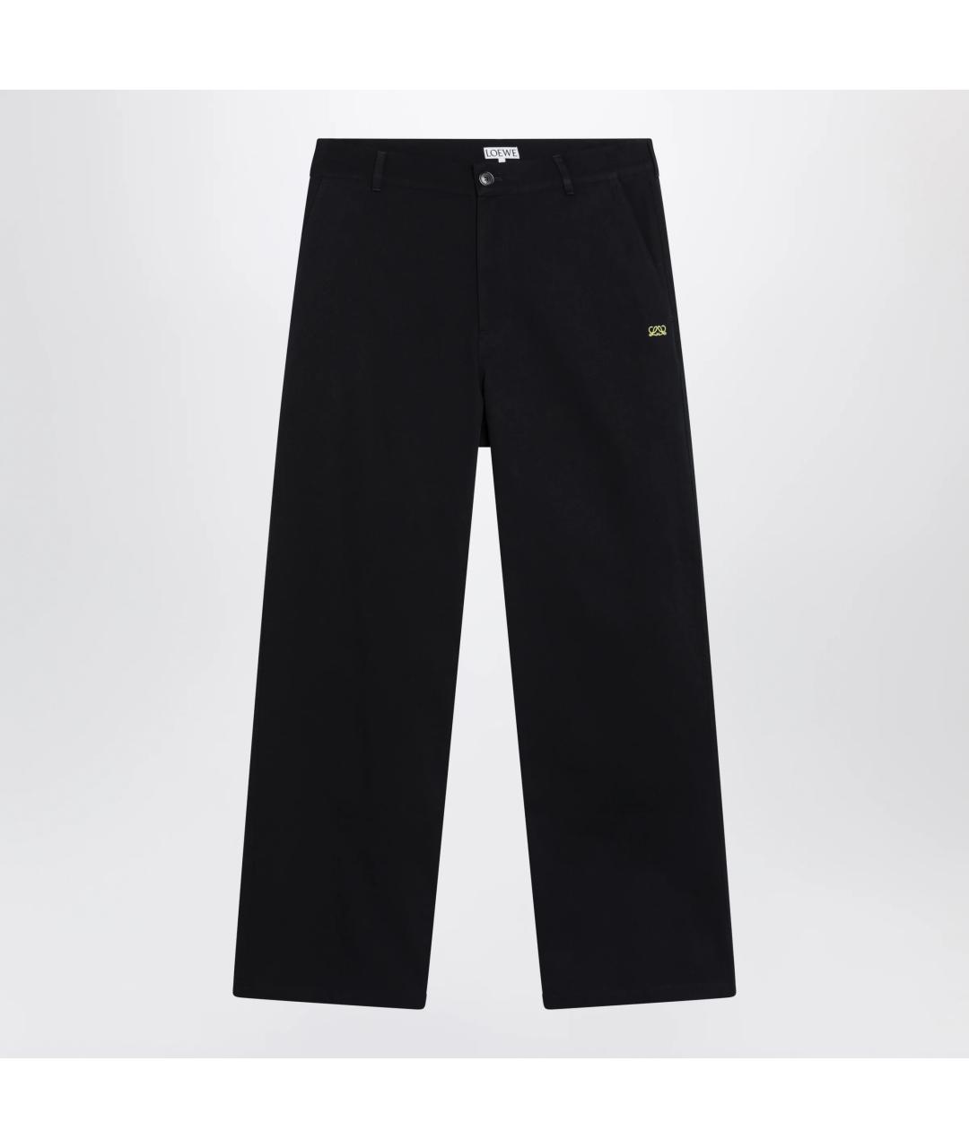 LOEWE Синие хлопковые повседневные брюки, фото 3