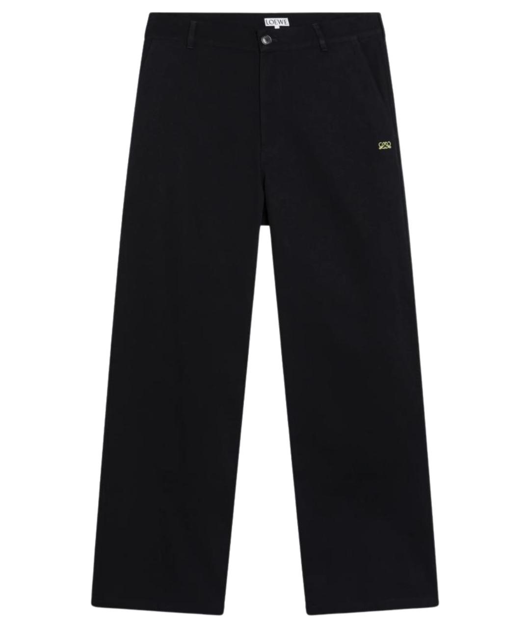 LOEWE Синие хлопковые повседневные брюки, фото 1
