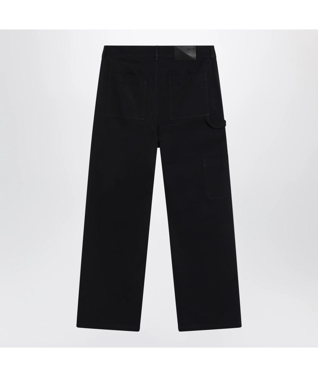 LOEWE Синие хлопковые повседневные брюки, фото 2