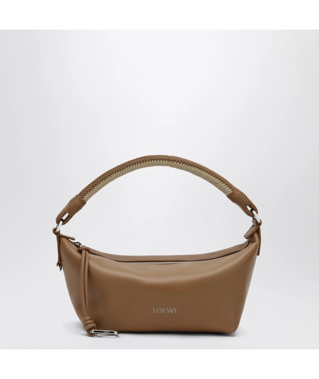 LOEWE Коричневая кожаная сумка с короткими ручками, фото 3