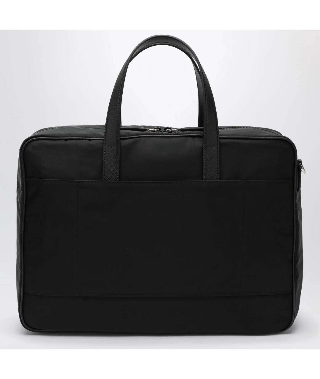 PRADA Черный тканевый портфель, фото 2