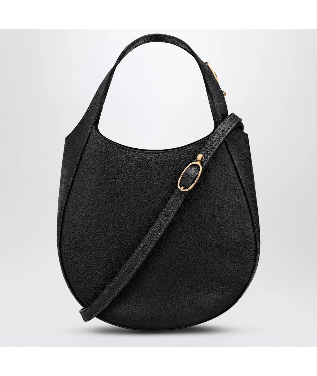 LONGCHAMP Черная кожаная сумка тоут, фото 2