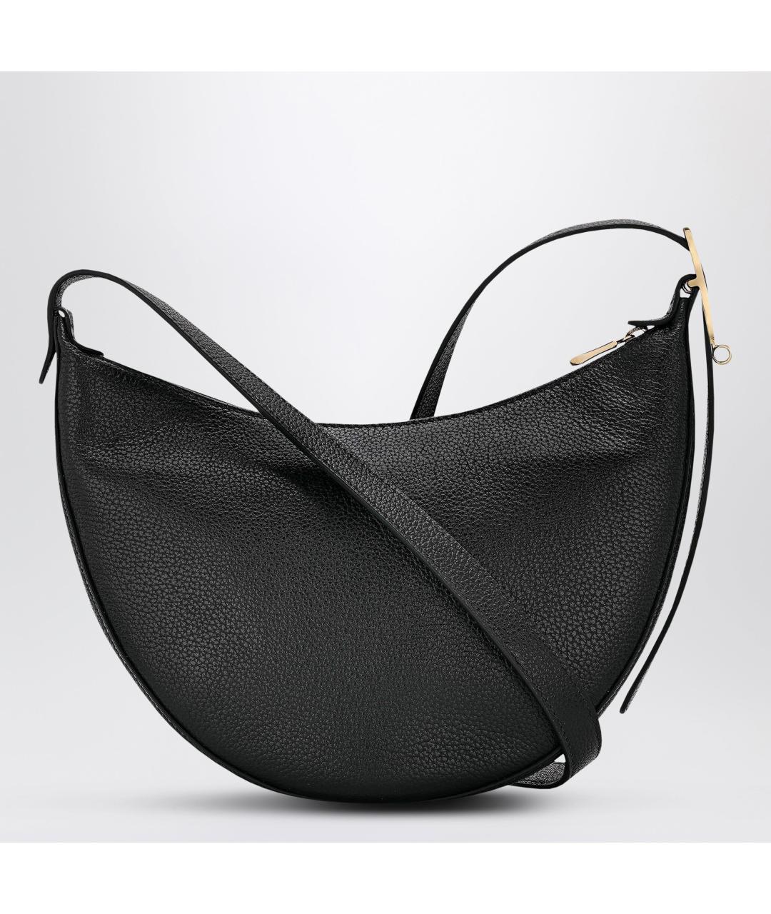 LONGCHAMP Черная кожаная сумка через плечо, фото 2