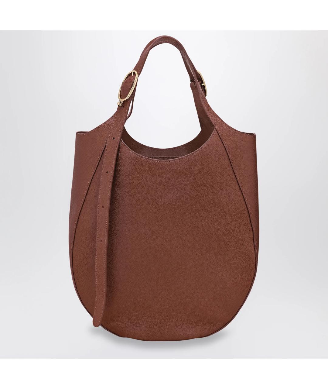 LONGCHAMP Коричневая кожаная сумка тоут, фото 2