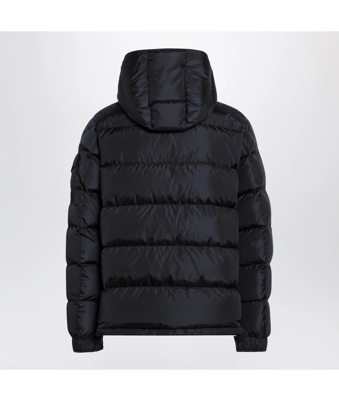 MONCLER Темно-синий полиамидовый пуховик, фото 2