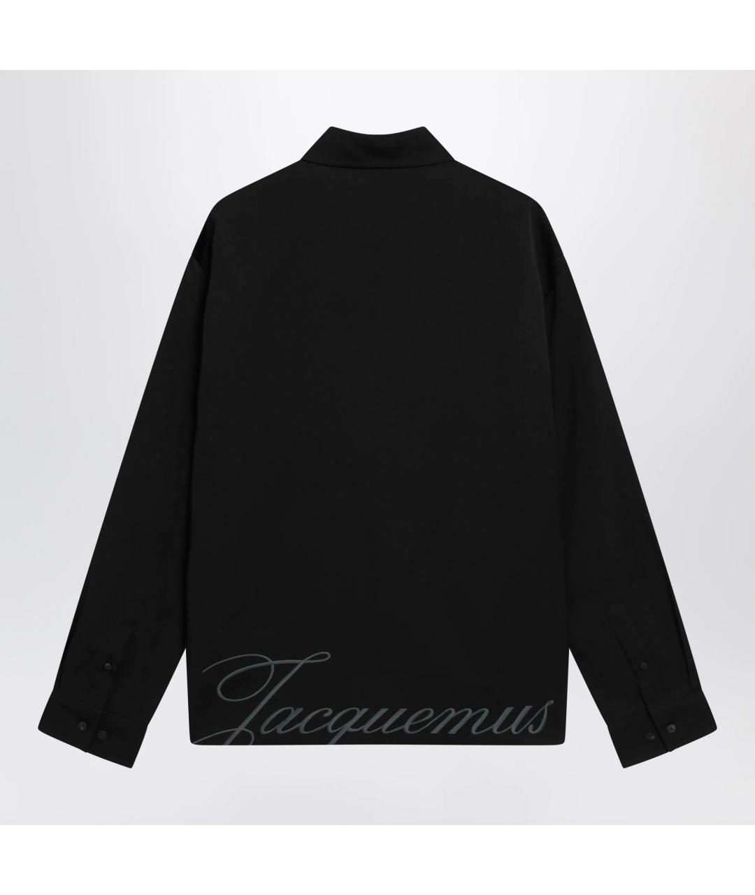 JACQUEMUS Черная шерстяная кэжуал рубашка, фото 2