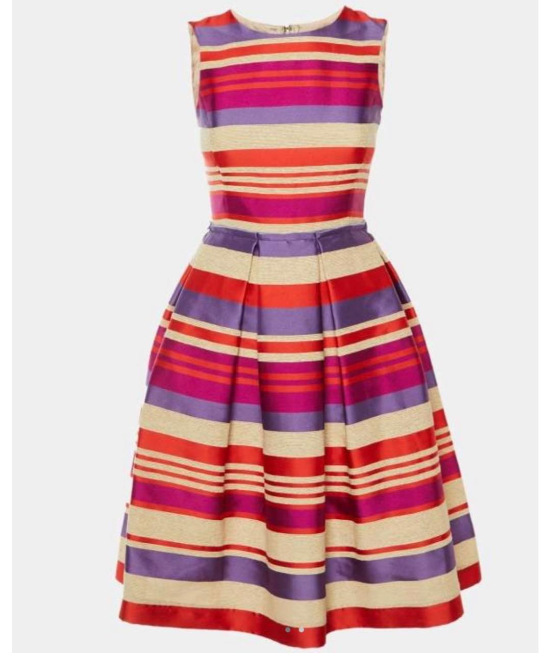 CAROLINA HERRERA Мульти шелковое коктейльное платье, фото 9