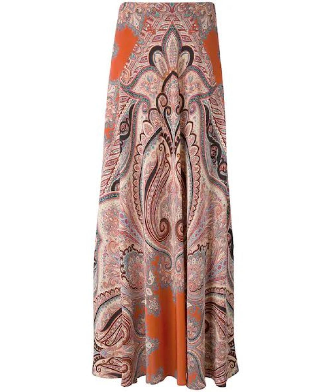 ETRO Мульти шелковая юбка макси, фото 7