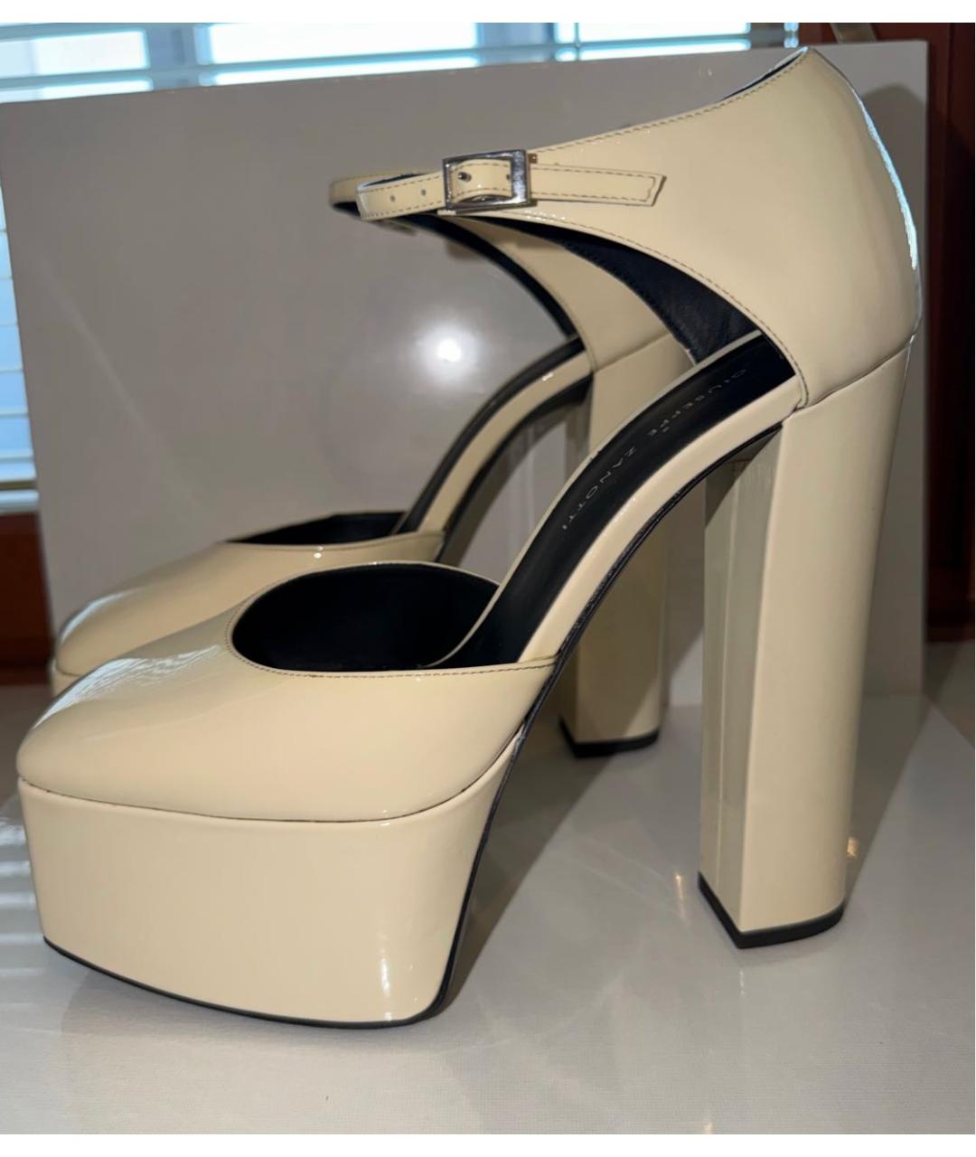 GIUSEPPE ZANOTTI DESIGN Белые туфли из лакированной кожи, фото 4