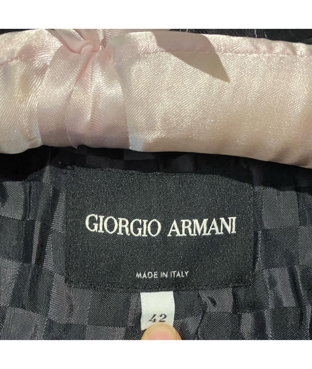 GIORGIO ARMANI Темно-синий шерстяной жакет/пиджак, фото 3