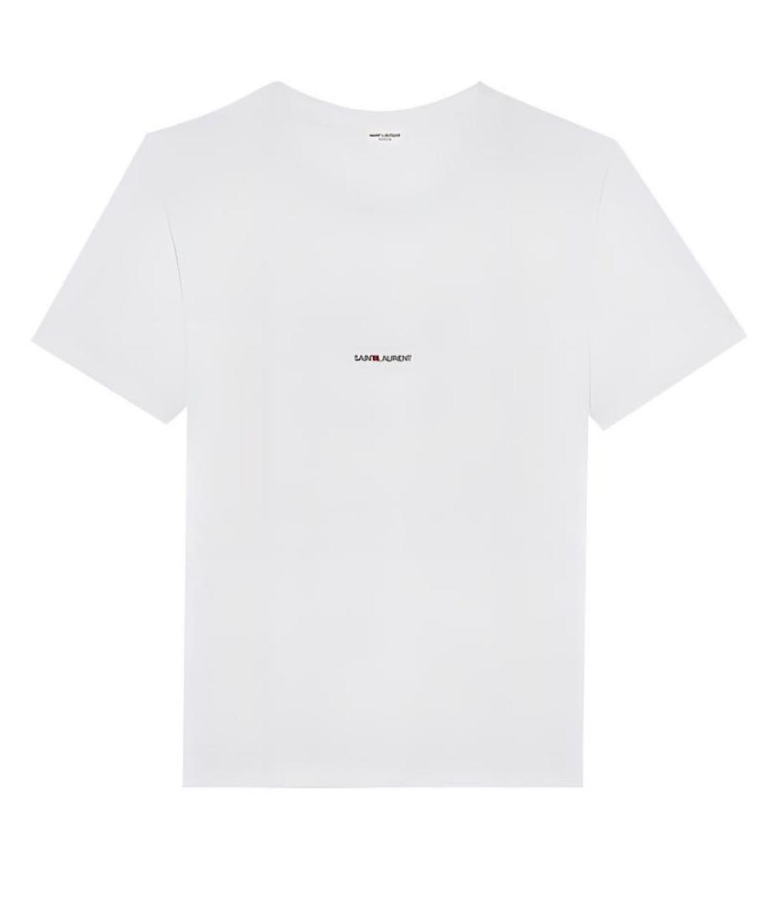 SAINT LAURENT Белая хлопковая футболка, фото 8