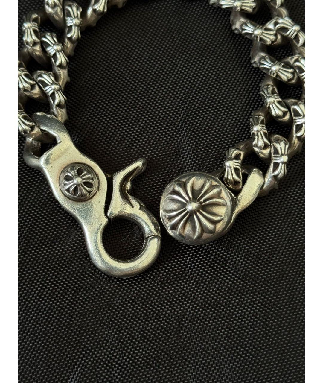 CHROME HEARTS Антрацитовый серебряный браслет, фото 2