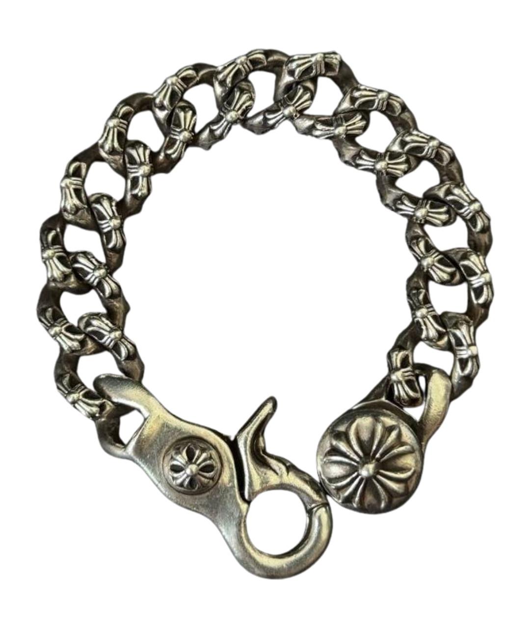 CHROME HEARTS Антрацитовый серебряный браслет, фото 1