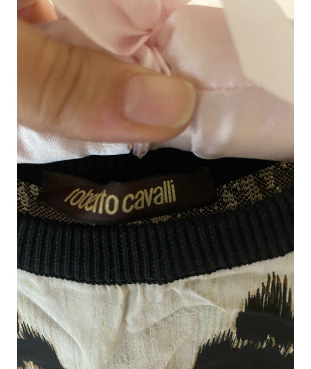 ROBERTO CAVALLI Бежевый шелковый джемпер / свитер, фото 5