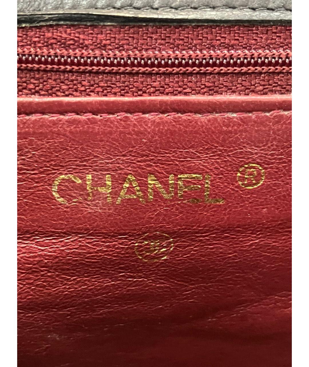 CHANEL Черная кожаная сумка через плечо, фото 8