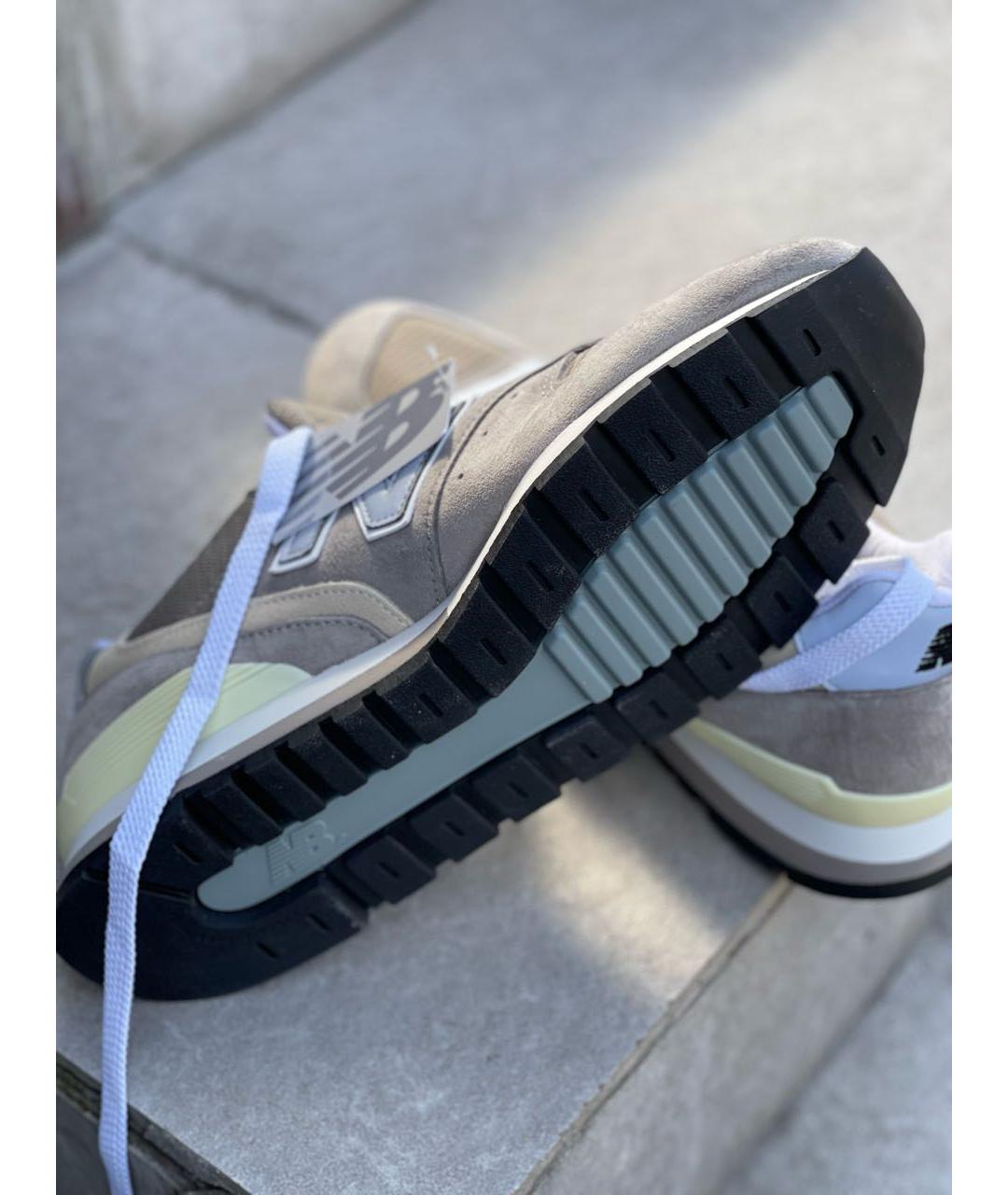 NEW BALANCE Серые замшевые низкие кроссовки / кеды, фото 3