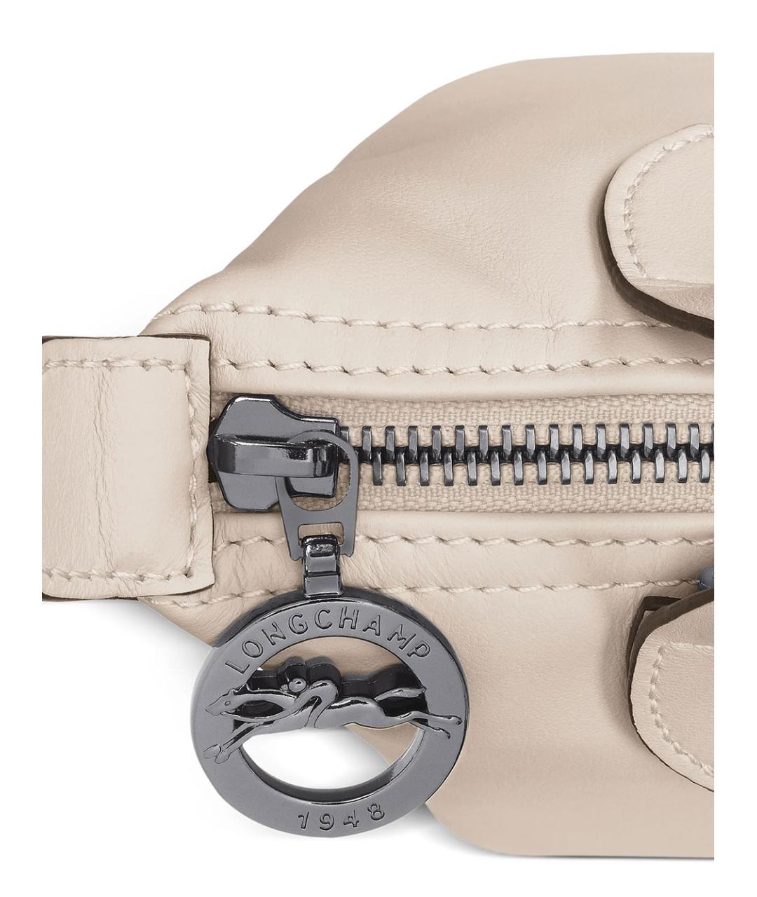 LONGCHAMP Бежевая кожаная сумка тоут, фото 6