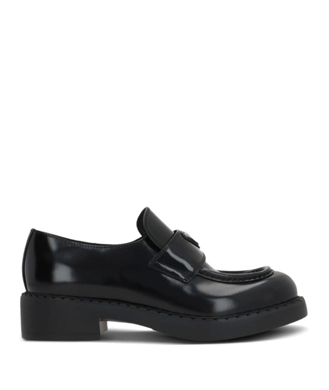PRADA Черные кожаные лоферы, фото 1