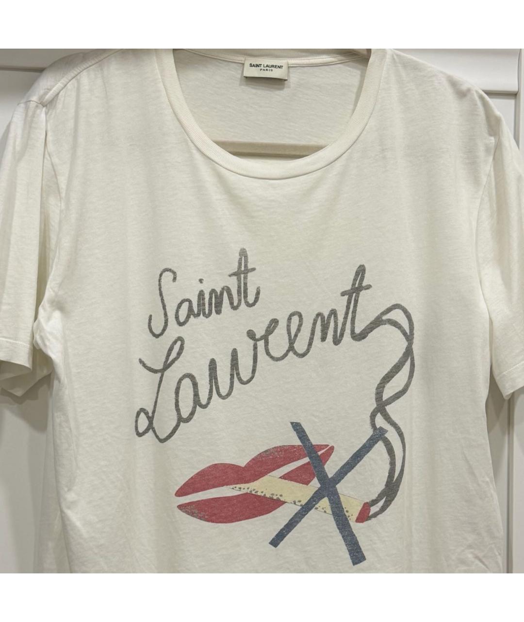 YVES SAINT LAURENT BEAUTY Белая хлопковая футболка, фото 4