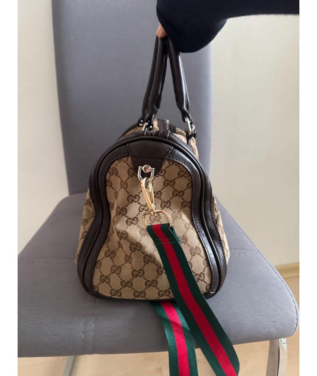 GUCCI Бежевая кожаная сумка тоут, фото 3