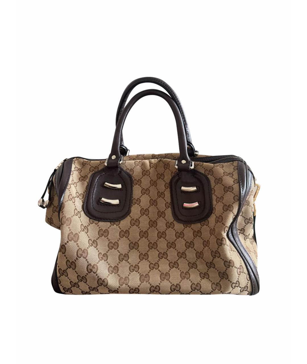 GUCCI Бежевая кожаная сумка тоут, фото 1