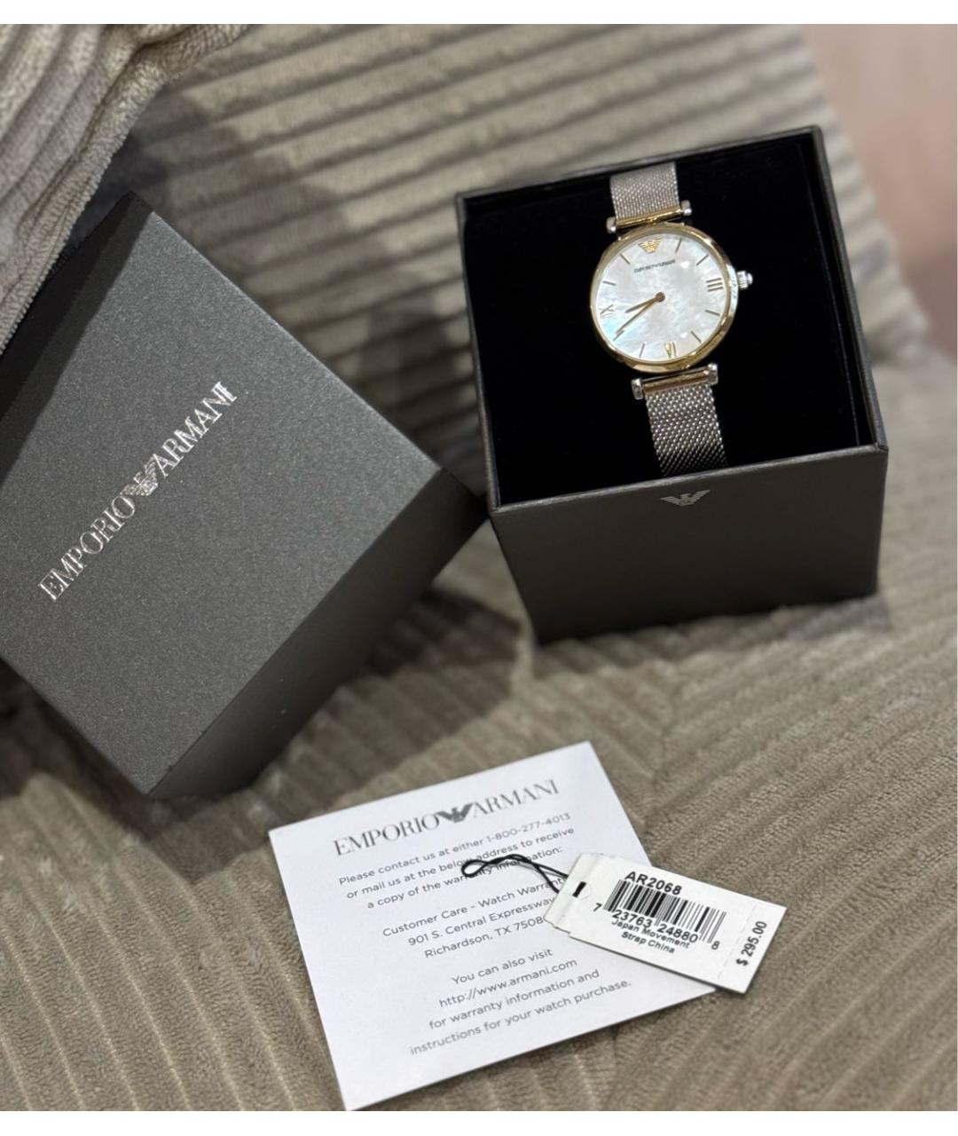 EMPORIO ARMANI Антрацитовые стальные часы, фото 4
