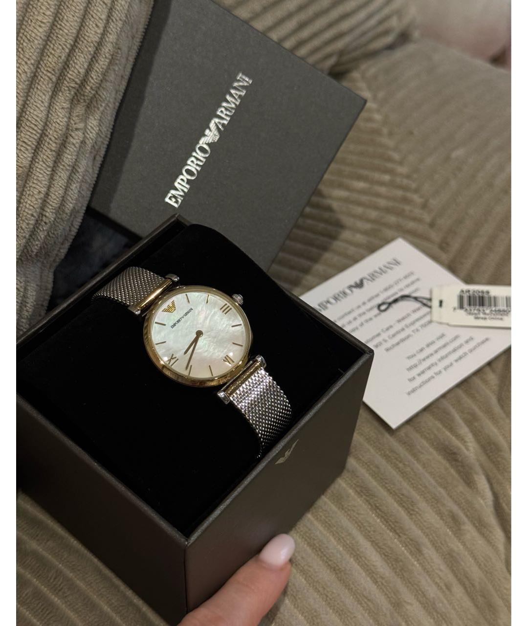 EMPORIO ARMANI Антрацитовые стальные часы, фото 8