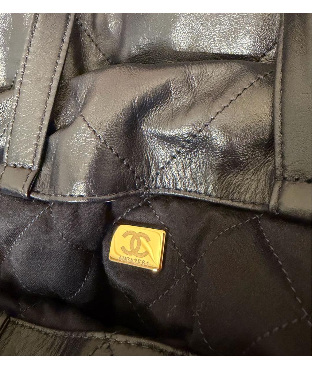 CHANEL Темно-синий кожаный рюкзак, фото 6