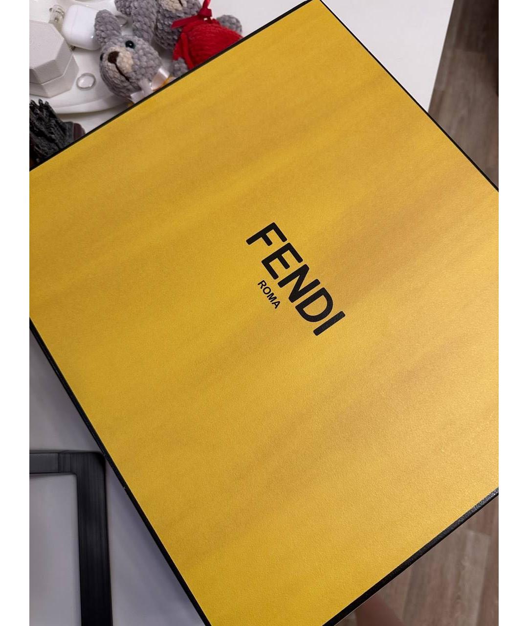 FENDI Черная сумка тоут из лакированной кожи, фото 7