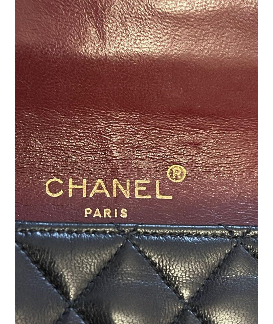 CHANEL Черная кожаная сумка через плечо, фото 5